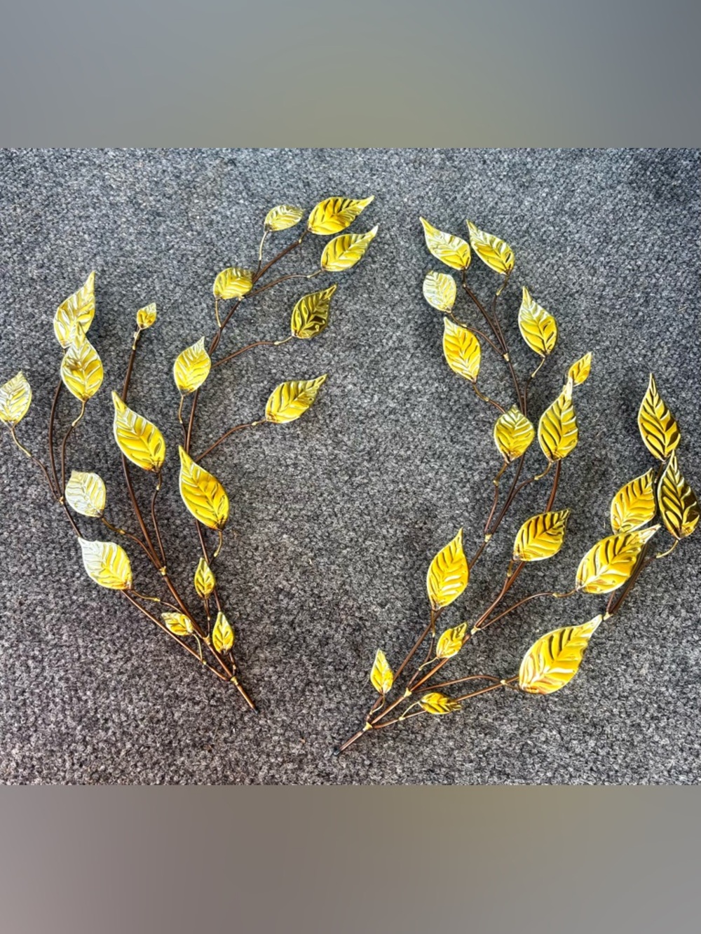 Vintage Mid Century Modern
Brass Leaf Wall Art Set of 2